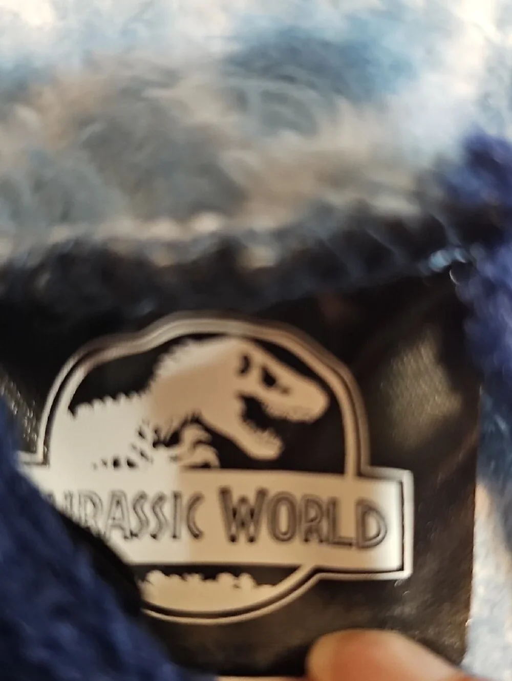 Jurassic World Kids Blue Dinosaur Hooded Plush Robe with Belt